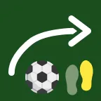 Icon of Arrow with the ball. RF/LF